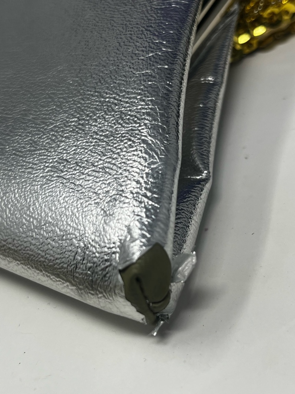 Bundle of 8 Silver Sequin Evening Clutch Vintage Bags - Picture 11 of 16